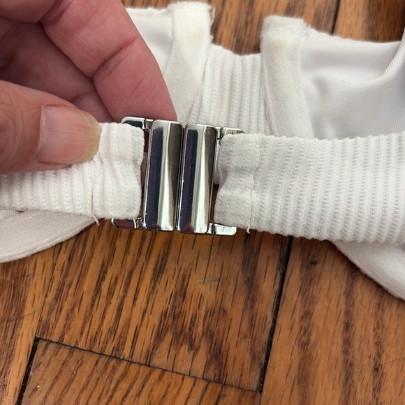 Charlie‎ Holiday Lula Bra Bikini Top Ribbed White size 6 - Picture 3 of 7